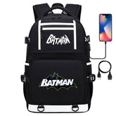 Batman Backpack Batman SchoolBag with USB Charging Port